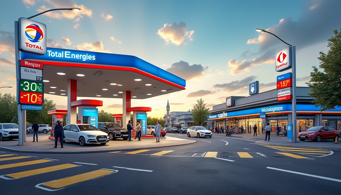 découvrez comment totalenergies et carrefour s'affrontent dans une bataille locale autour des prix des carburants, impactant les consommateurs et le marché.