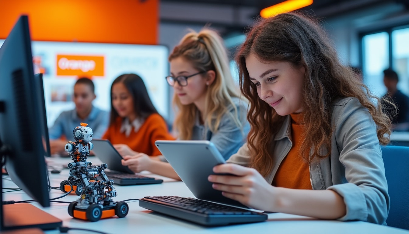 découvrez les initiatives d'orange et microsoft pour encourager les filles à s'intéresser aux stem et promouvoir la diversité dans les métiers de la science et de la technologie.